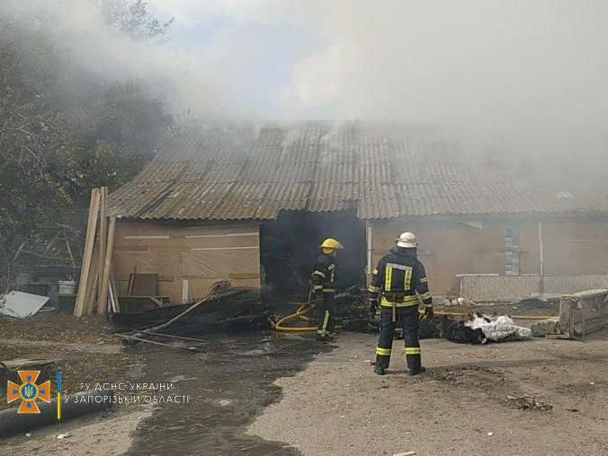 В Мелитополе на ул. Чкалова был пожар