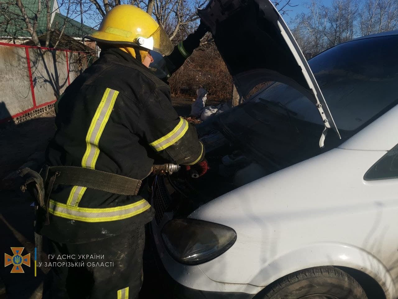 В Мелитополе горел автомобиль