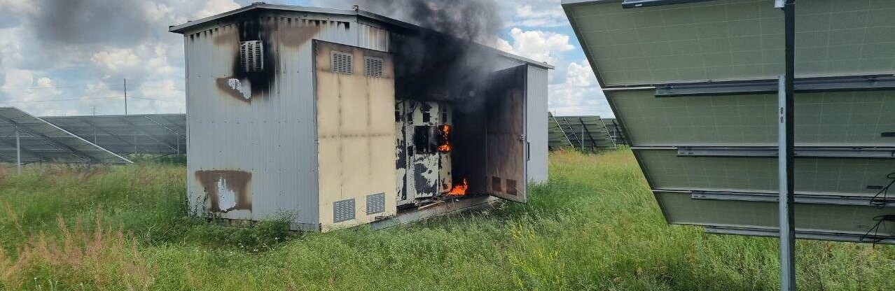 Пожар в Мелитопольском районе: горела трансформаторная подстанция